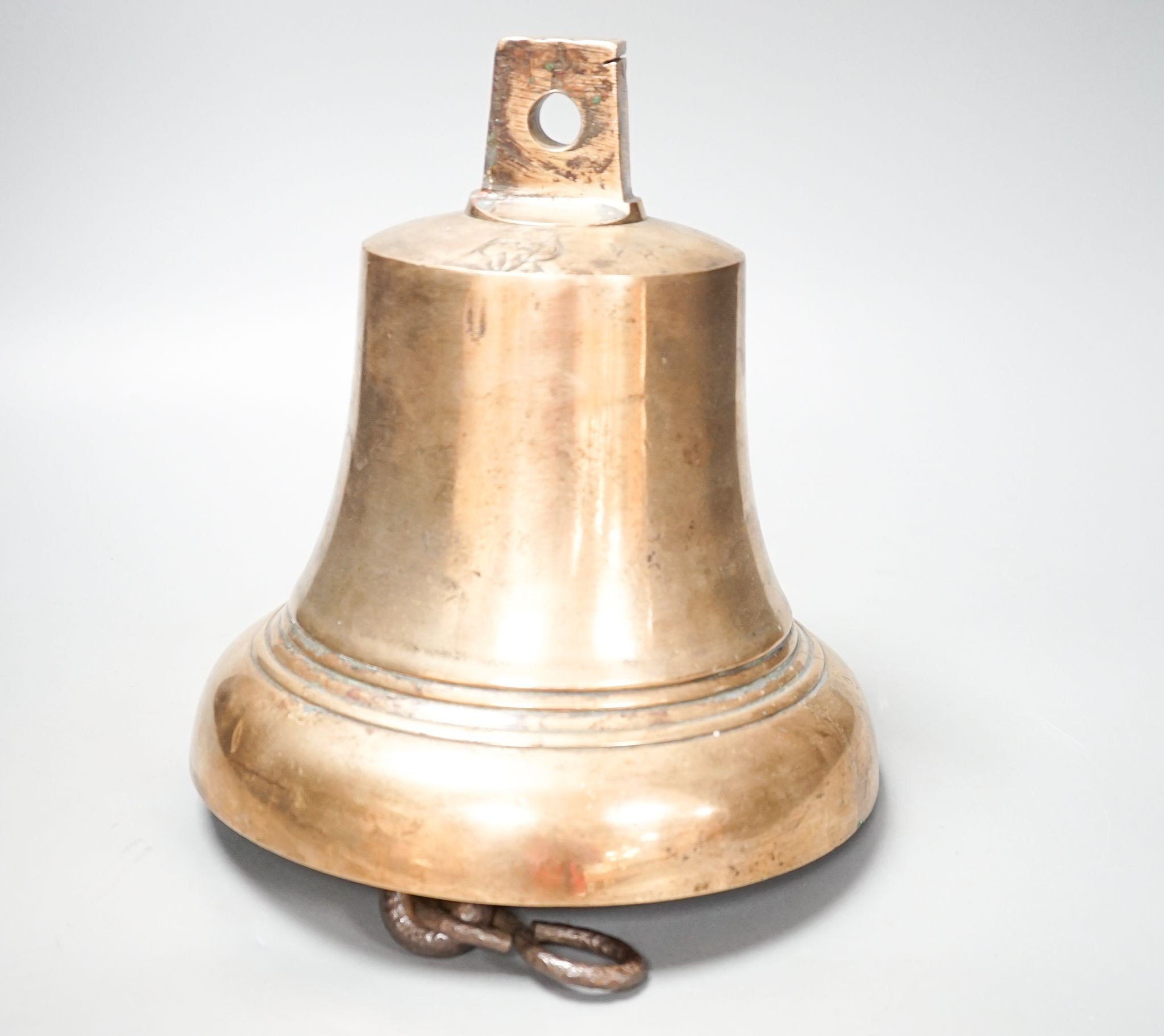 A bronze ship's bell 25cm